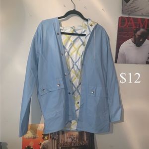 ADORABLE BABY BLUE LIGHTLY WORN RAIN JACKET